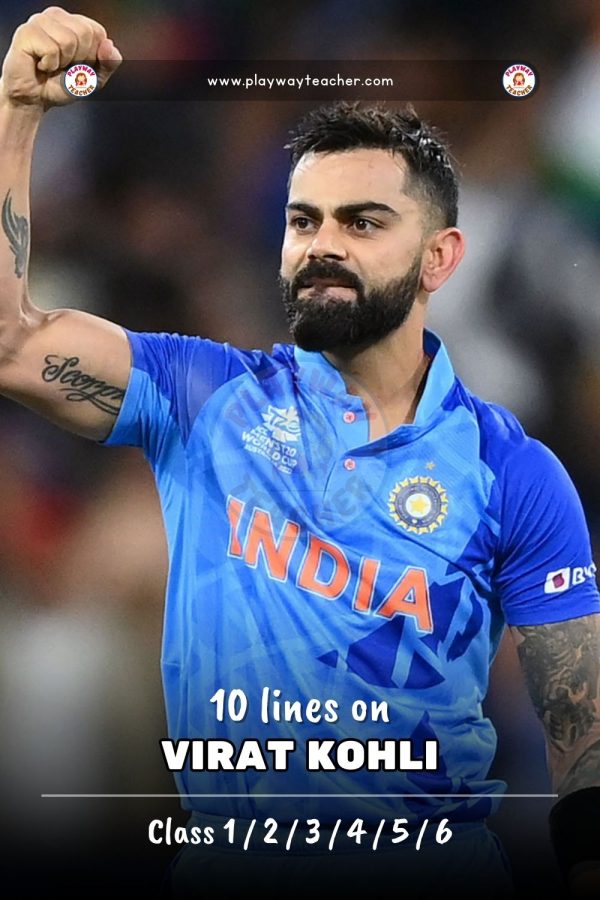 Lines On Virat Kohli Playway Teacher